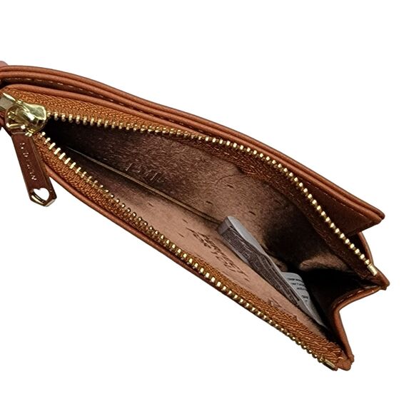Weichen RFID Card Holder Wallet Brown Faux Leather‎ Folding Snap Closure ID - Picture 9 of 14